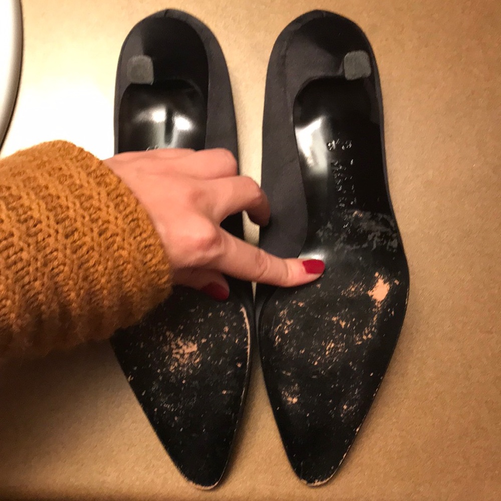 Ralph Lauren size 8.5 black satin never worn - Picture 3 of 3